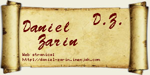 Daniel Zarin vizit kartica